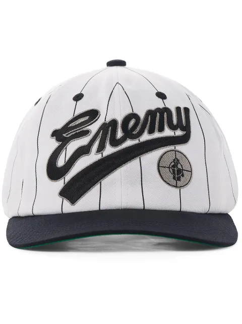 SAINT MXXXXXX x Public Enemy logo-appliqué cap White SMYS10000