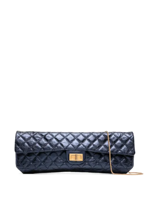 CHANEL Pre-Owned 2008 classic flap bag Blue CHANELLONGCLUTCH