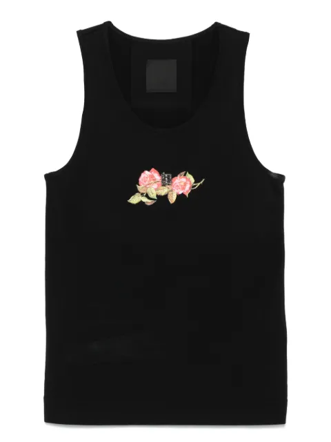 Givenchy logo-plaque tank top Black BW70CH3YP4