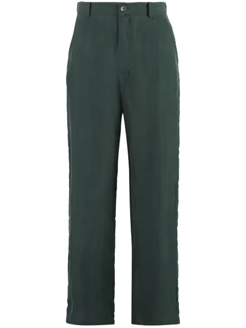 P.A.R.O.S.H. silk straight-leg trousers Green D230684