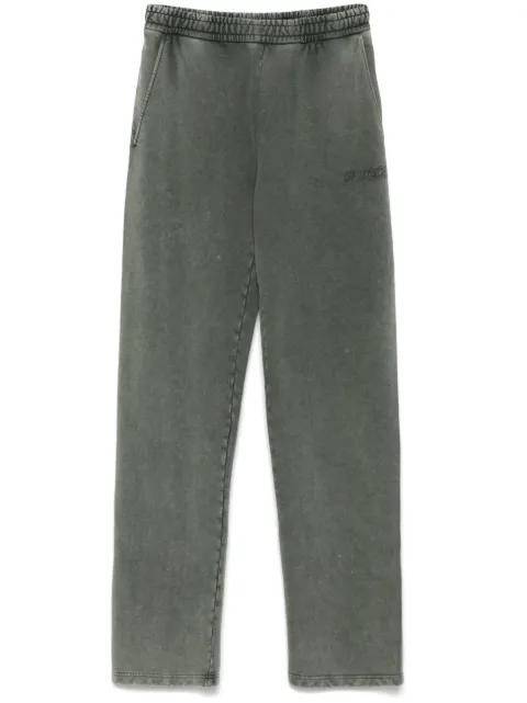 Gucci logo-embroidered cotton track pants Green 802794XJGUL