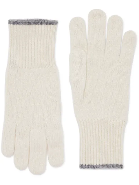 Brunello Cucinelli Knit gloves Neutrals M2293118C132A