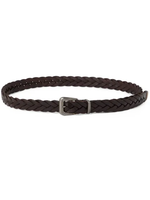 Brunello Cucinelli braided leather belt Brown M0C10C268C6074
