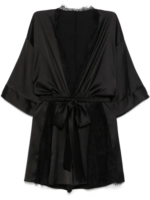 Alchemy x Lia Aram lace-trim playsuit Black LIA668