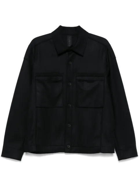 Transit wool raw-cut overshirt Black CFUTRYJ191