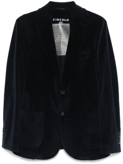 Circolo 1901 velour blazer Blue CN4493