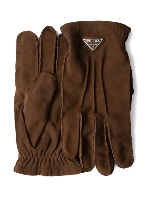 Prada suede gloves Brown 2GG218008