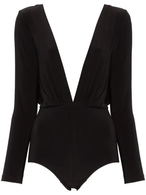 Alchemy x Lia Aram V-neck bodysuit Black LIA673