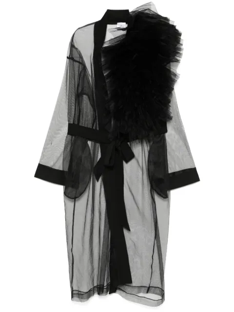 Alchemy x Lia Aram ruffled coat Black LIA667