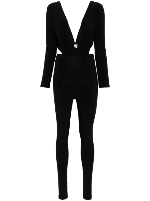Alchemy plunging V-neck jumpsuit Black LIA672