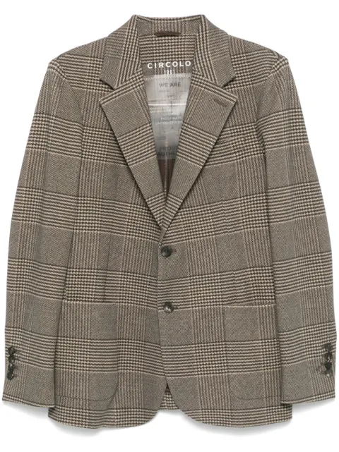 Circolo 1901 Prince-of-Wales-check blazer Brown CN4548