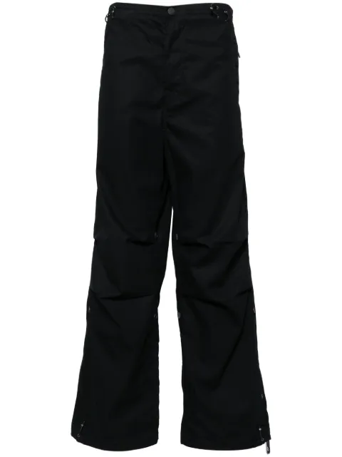 Maharishi embroidered straight-leg trousers Black 5322PEACEDOVE
