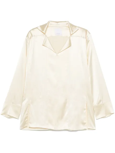 Bevza stand-up collar blouse Neutrals 41184
