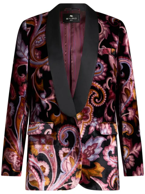 ETRO velvet jacquard blazer Pink WRCA006999SADD7