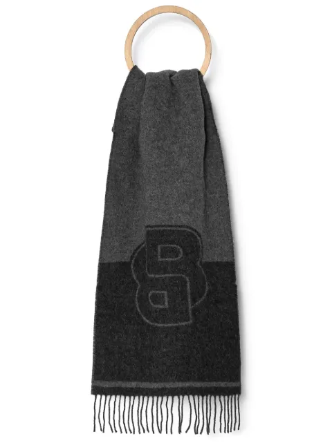 BOSS logo-jacquard scarf Grey 50527099