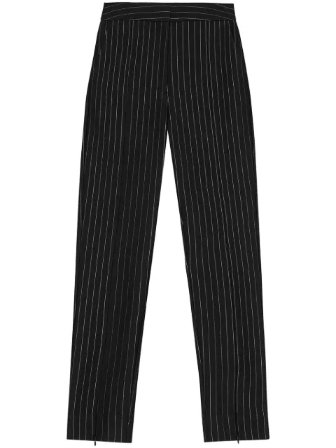 GANNI striped mid-rise trousers Black T4100