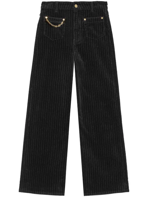 GANNI corduroy trousers Black W0160