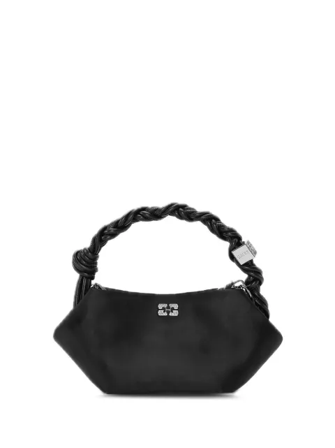GANNI Bou satin mini bag Black A6340