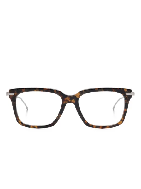 Thom Browne Eyewear tortoiseshell effect square-frame glasses Brown UEO701A