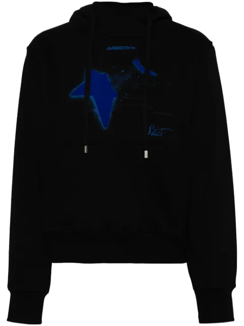 Ader Error flocked artwork hoodie Black BN01FWHD0103BK