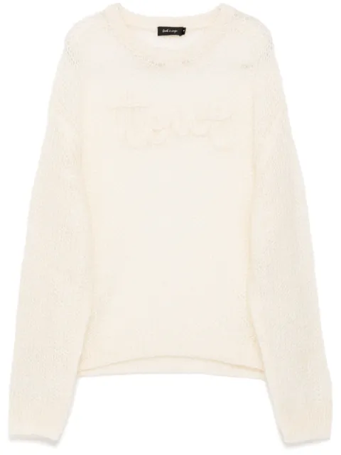 tout a coup embroidered logo jumper Neutrals M315AF4
