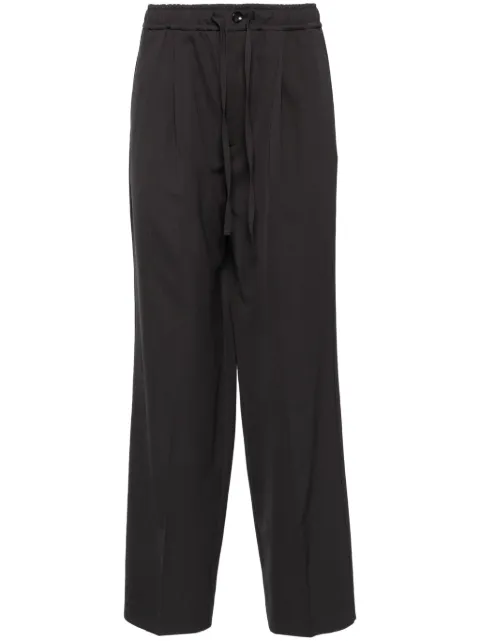 Attachment drawstring-waistband wool trousers Black AP42025922