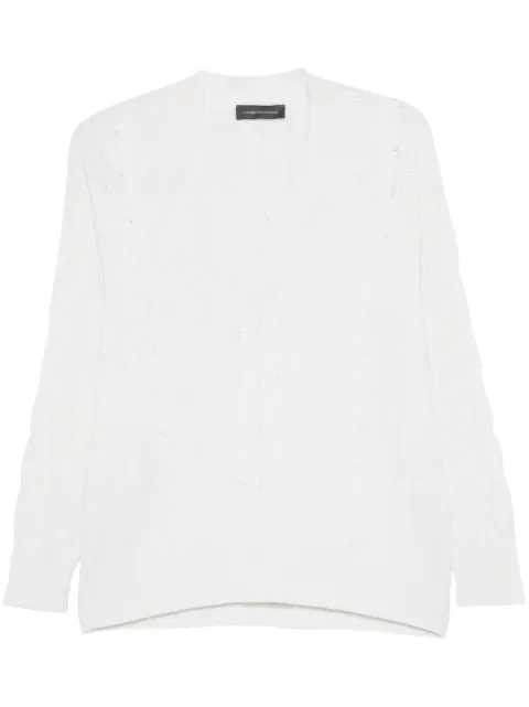 Lorena Antoniazzi cable-knit sweater Neutrals I24127VM69A2472