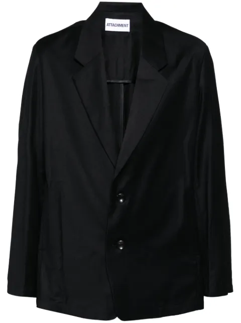 Attachment single-breasted blazer Black AG42007