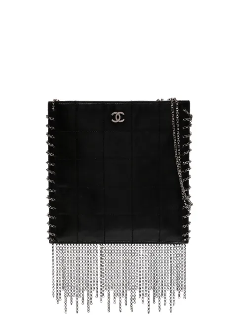 CHANEL Pre-Owned 2002 fringed crossbody bag Black CHANELFRINGECROSSBODY