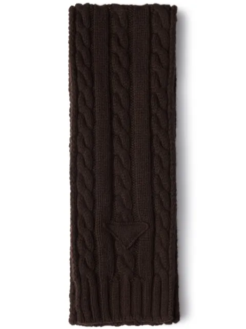 Prada cashmere cable-knit scarf Brown UMS491SOOO15N3