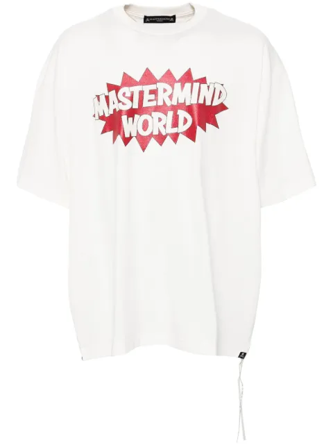 Mastermind World Glitter T-shirt White MW24S13TS059WHT