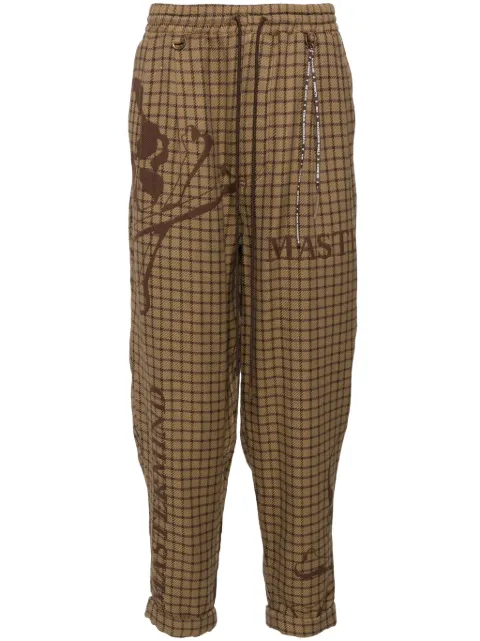 Mastermind World checkered trousers Brown MW24S13PA014