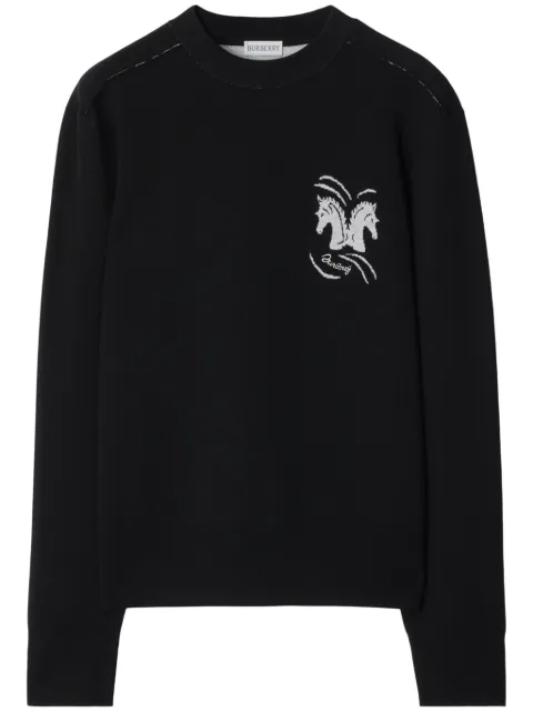 Burberry Mirrored Horse knit jumper Black 8099618