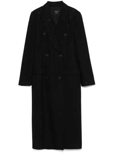 TWINSET sequined coat Black 242TT2164