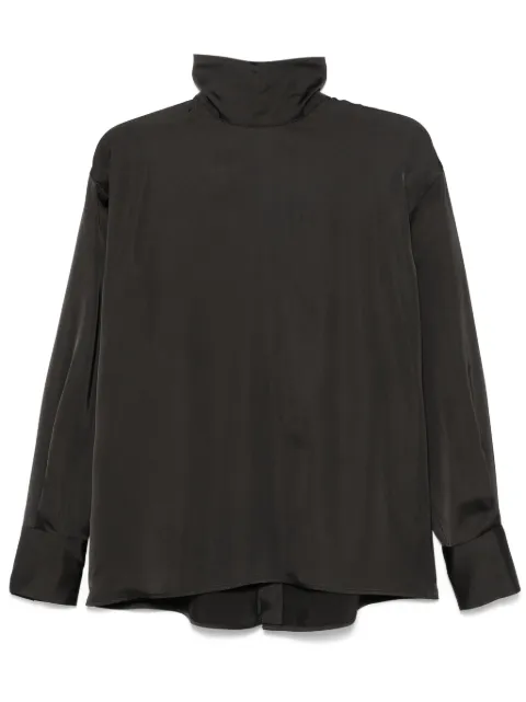 Fabiana Filippi satin shirt Black CAD224F267D6230000