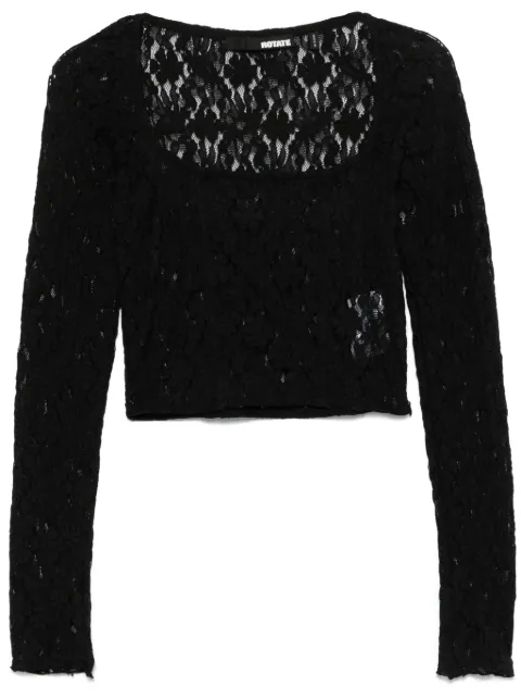 ROTATE BIRGER CHRISTENSEN lace long-sleeve top Black 113069