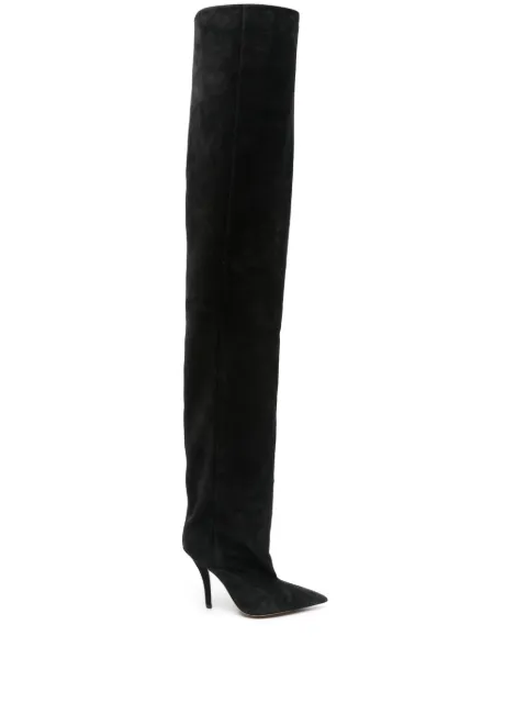 Paris Texas 110mm suede boots Black PX1433XV003