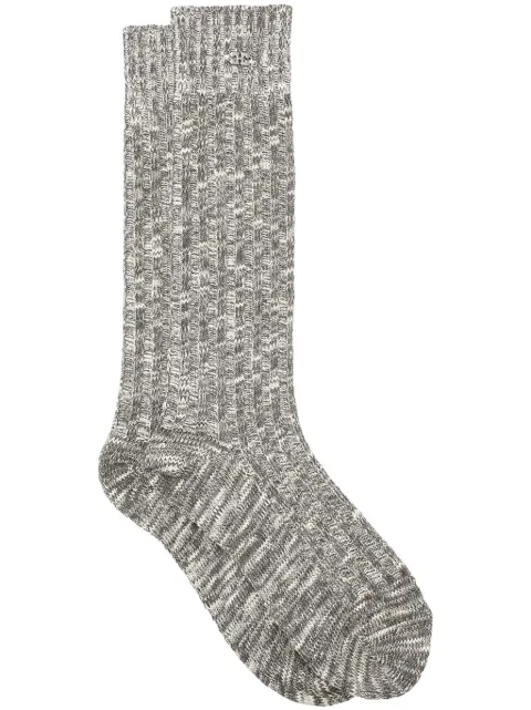 GANNI ribbed socks Grey A6410