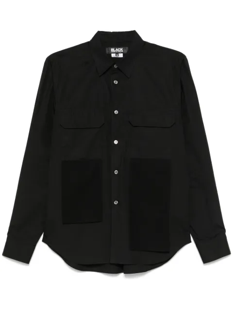 Black Comme Des Garçons draped-detail shirt Black 1NB001