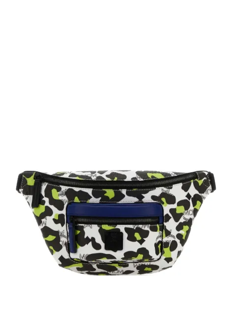 MCM mini Fursten leopard-print belt bag White MMZDSFI04