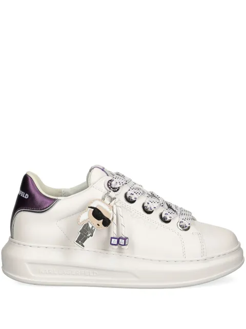 Karl Lagerfeld Kapri Karl NFT Pendant leather sneakers White KL62574F
