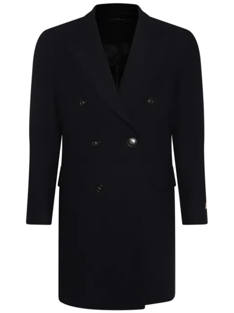 Canali double-breasted coat Black 50879FF02828