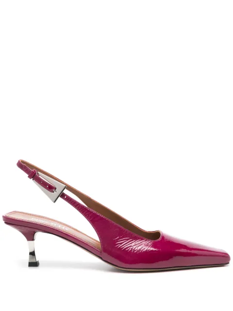 Paris Texas 60mm patent slingback pumps Purple PX1366