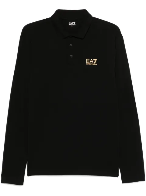 Ea7 Emporio Armani rubberised-logo polo shirt Black 8NPF15PJVQZ