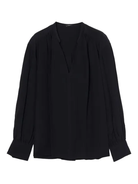 JOSEPH V-neck balloon-sleeve blouse Black JF008729