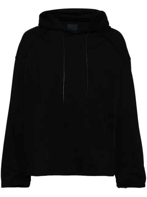 Juun.J logo embroidered hoodie Black JC4X41P53