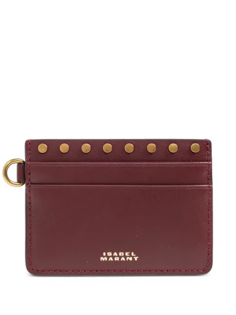 ISABEL MARANT Oskan leather card holder Red MP0059FAB4C17M