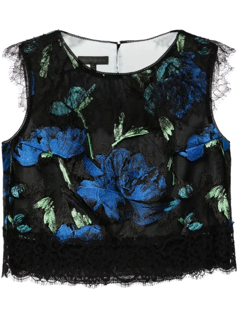SHIATZY CHEN Libre Collection floral embroidery top Black 640584