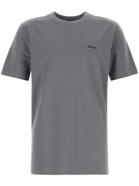 BOSS stretch-cotton T-shirt with logo detail Grey 50506373