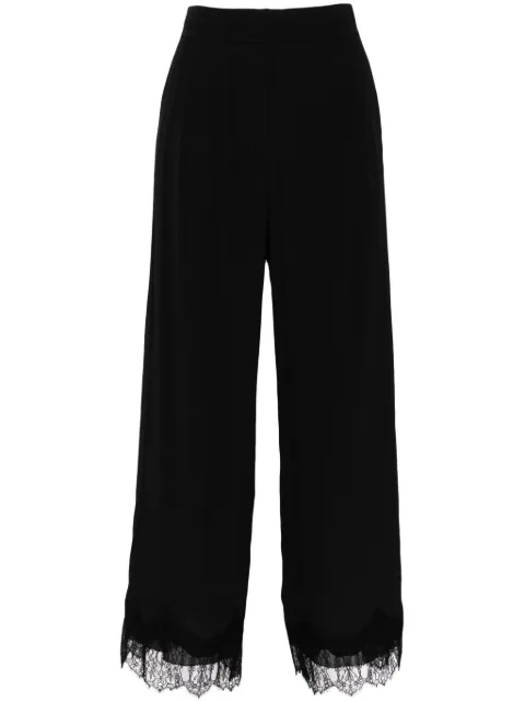 SHIATZY CHEN lace embroidery straight trousers Black 640793
